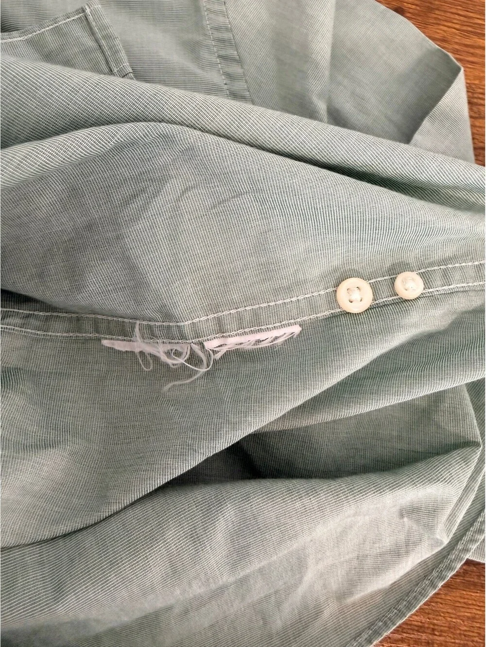J.Crew Men’s L Secret Wash Slim Untucked Sage Green Cotton Shirt